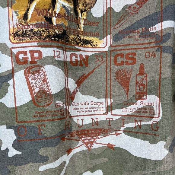 Columbia Camo Elements Graphic Long Sleeve, Mens M, performance hunting gear - Picture 6 of 13